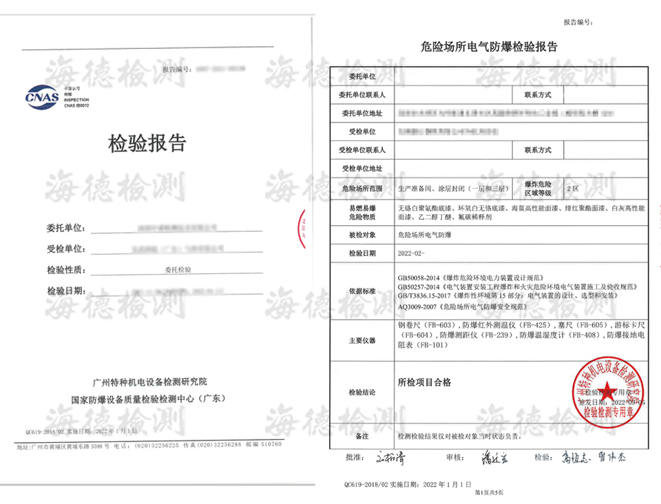 现场防爆检测案例
